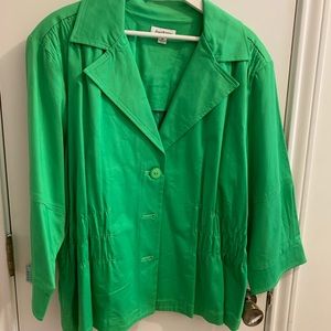 Joan Rivers jacket, green, size 3X